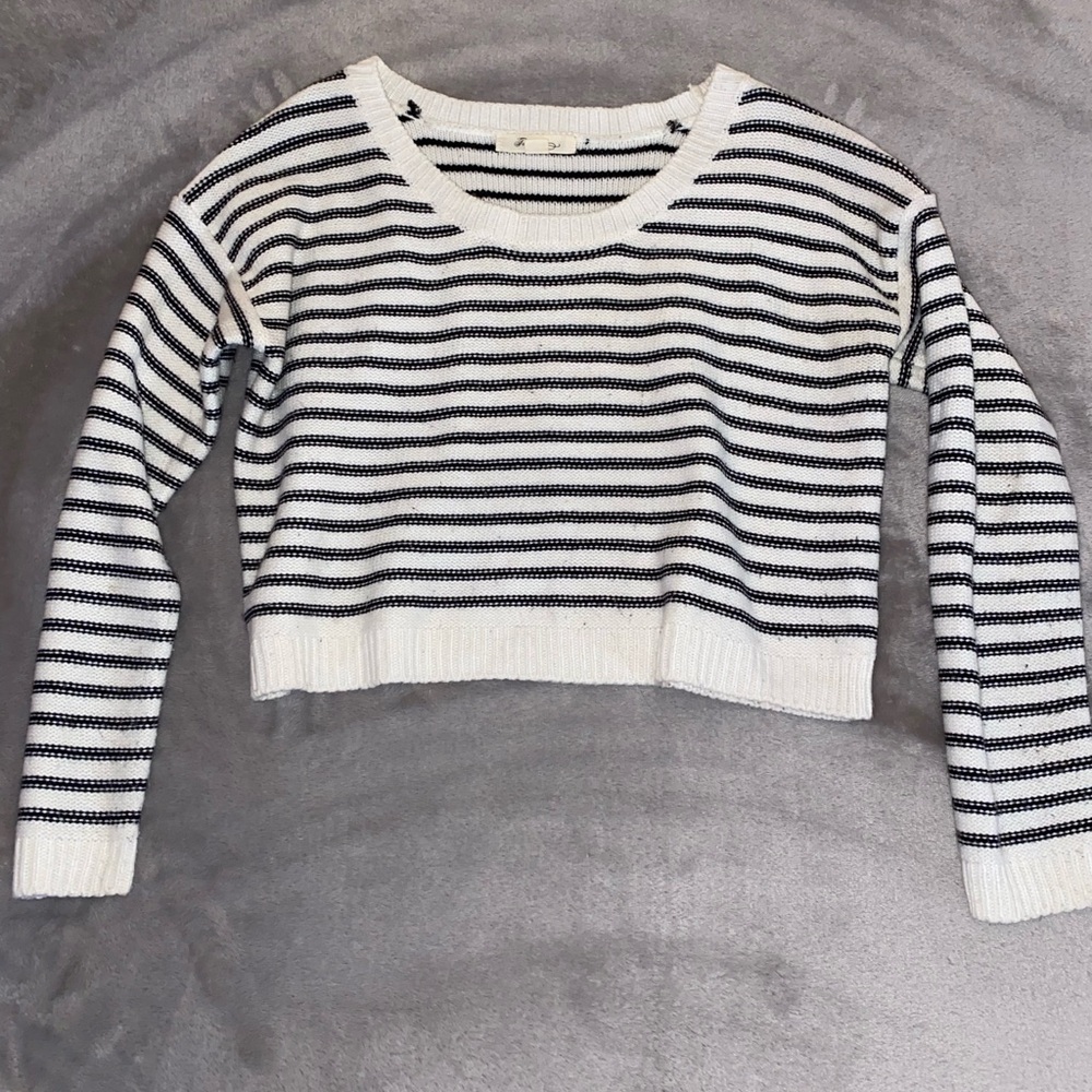 Striped Black and White Women's Sweater